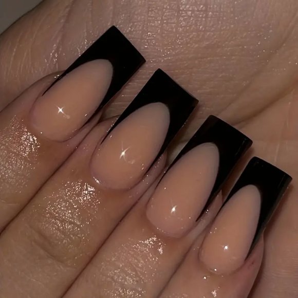 24pcs Sparkling Pink French Tip Fake Nails - Perfect For Everyday Glam & Special - Picture 3 of 4